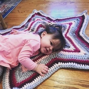 Kid's Handmade Star shaped blanket/mat for Nursery